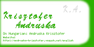 krisztofer andruska business card